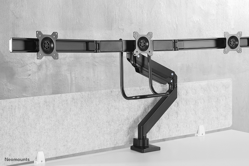 Neomounts NM-D775DX3BLACK Monitor arm 17-27" - gas spring - Topfix - 180°-stop